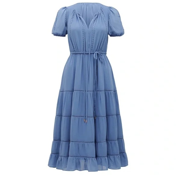 Forever New Sophie Petite Tiered Midi Dress - Picture 5 of 8